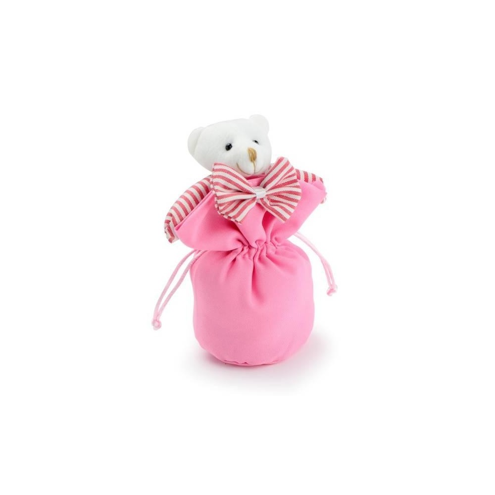 SACCHETTINO ORSETTO ROSA 12XH16CM